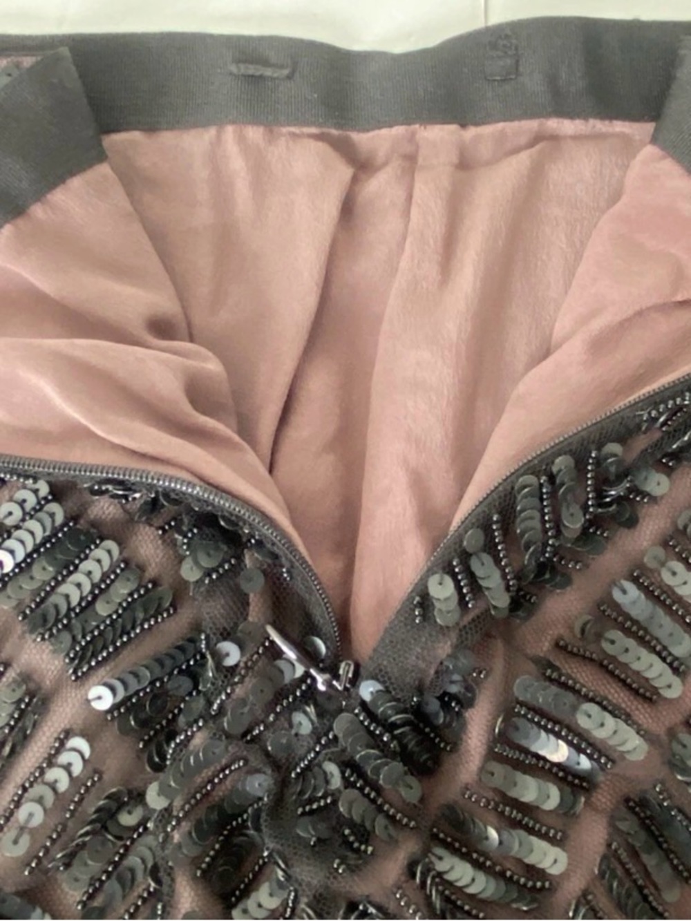 Haute Hippie Black Sequined Strapless Mini Skirt - Picture 7 of 12